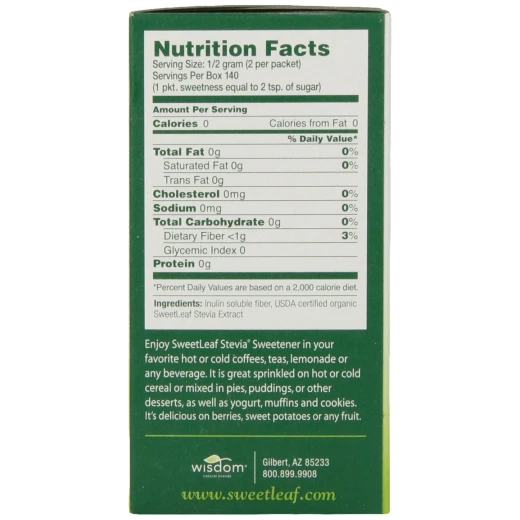 SweetLeaf Stevia Sweetner (70Pck) 2.5oz - SweetLeaf - Image 2