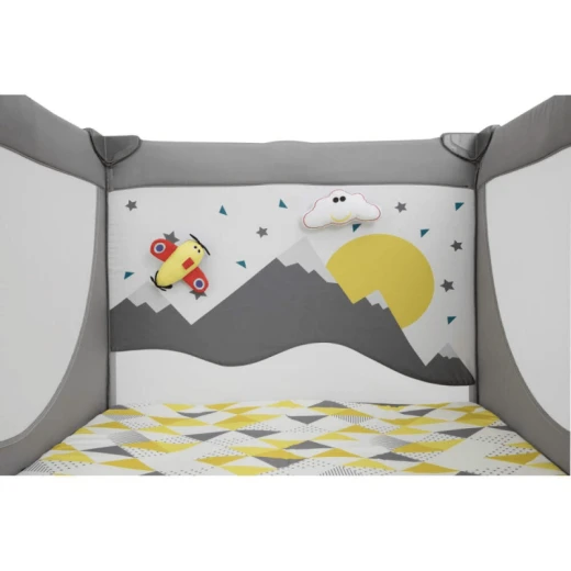 Joie Cheer Little Explorer Square Playpen: Portable and Safe Playard for Infants & Toddlers. Designed for easy setup, this playpen offers a secure space for your baby to play, explore, and rest. Featuring a durable and breathable design, it's perfect for indoor & outdoor use - Joie - Image 3