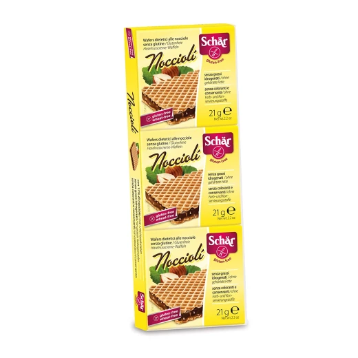 Schar Gluten Free Hazelnut Cream Wafer Bits, 21 Gram, 3 Pieces Schar Gluten Free Hazelnut Cream Wafer Bits, 21 Gram, 3 Pieces