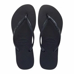 Havaianas Slim Black Thongs, Size 39/40