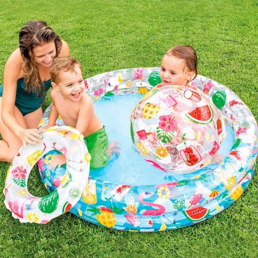 Intex Piscina Inflable + Pelota+ Flotaor 1.22Mx25Cm - Intex - Image 3