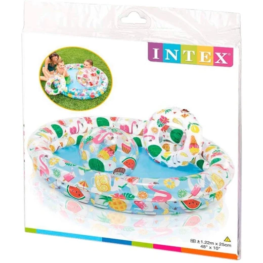 Intex Piscina Inflable + Pelota+ Flotaor 1.22Mx25Cm - Intex - Image 2