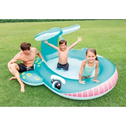 مسبح للأطفال بشكل الحوت مع نافورة مياه، 201 × 196 × 91  من إنتكس