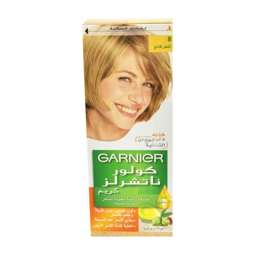 Garnier Color Naturals Nourishing Cream Hair Dye, #8 Light Blonde - Garnier - Image 4
