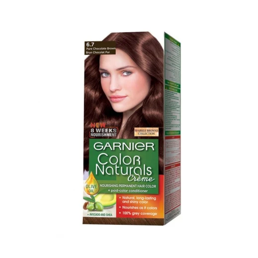 Garnier Color Naturals Cream Hair Color 6.7 Pure Chocolate Brown Garnier Color Naturals Cream Hair Color 6.7 Pure Chocolate Brown