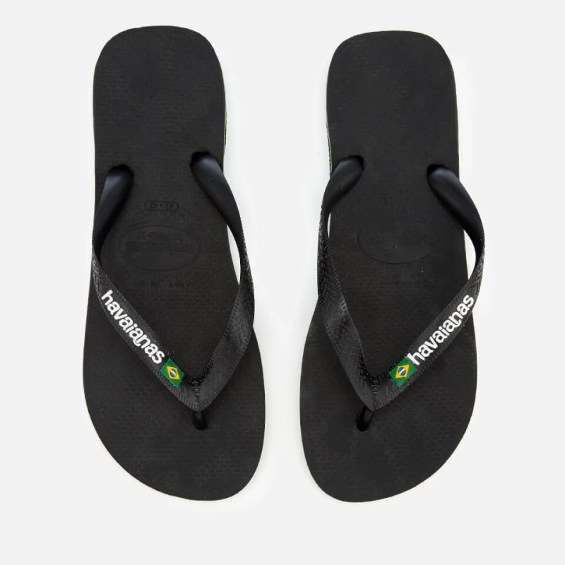 Havaianas Brasil Logo Black/Black 39/40 - Havaianas