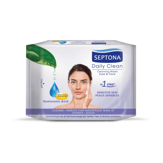 Septona Cosmetic Wipes with Hyaluronic Acid & Pro-Vitamin B5 Septona Cosmetic Wipes with Hyaluronic Acid & Pro-Vitamin B5