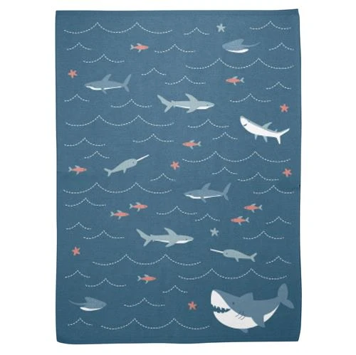 Stephen Joseph Knit Baby Blankets, Shark - Stephen Joseph