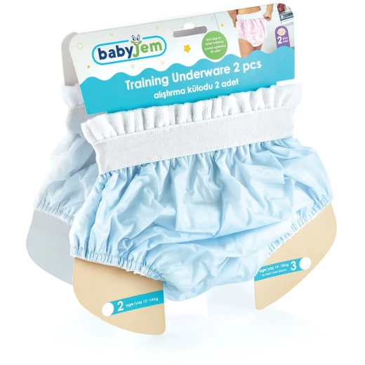 BabyJem 2 Piece Luxury Training Pant, 3 Age Blue Toilet Training Slip BabyJem 2 Piece Luxury Training Pant, 3 Age Blue Toilet Training Slip