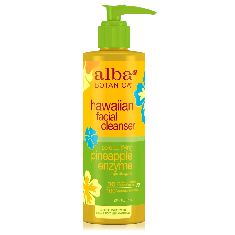 Alba Botanica Hawaiian Enzyme Face Cleanser, Pineapple, 237 ml - Alba
