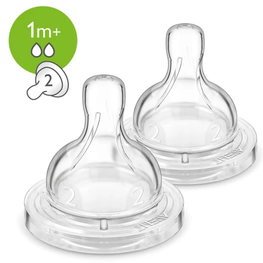 Philips Avent Classic Slow Flow Teats +1 month, 2 Holes - Philips Avent - Image 3
