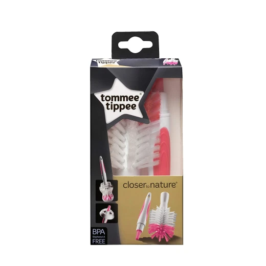Tommee Tippee Bottle & Teat Brush, Pink - Tommee Tippee - Image 3