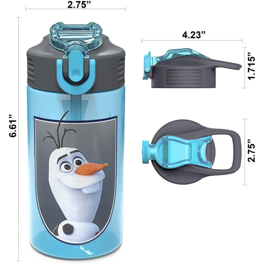 Zak Designs Frozen 2 Olaf 16 oz. Water Bottle With Straw - زاك ديزاينز - Image 4