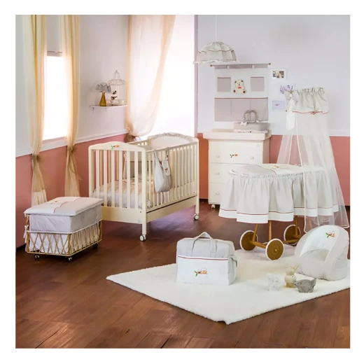 Italbaby Flash Ivory Wooden Cot, White - إيتال بيبي - Image 2