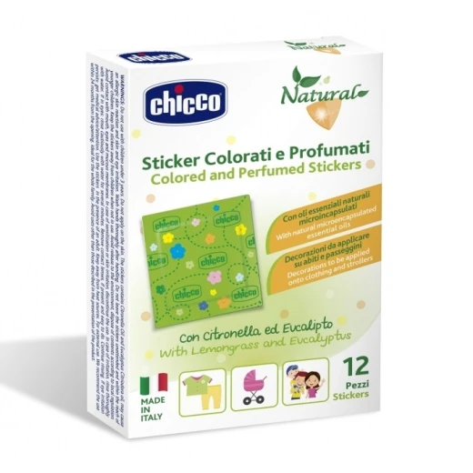 Chicco Natural Colored and Scented Mosquito Patches 12 Pieces Chicco Natural Colored and Scented Mosquito Patches 12 Pieces