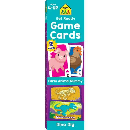 School Zone Preschool Learning Games Farm Animal Rummy & Dino Dig 2 Pack Educational Toys for Kids School Zone Preschool Learning Games Farm Animal Rummy & Dino Dig 2 Pack Educational Toys for Kids