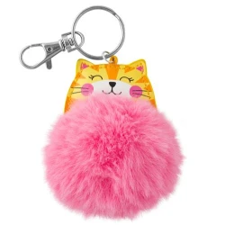 Stephen Joseph Pom Pom Critter Key Chain, Cat