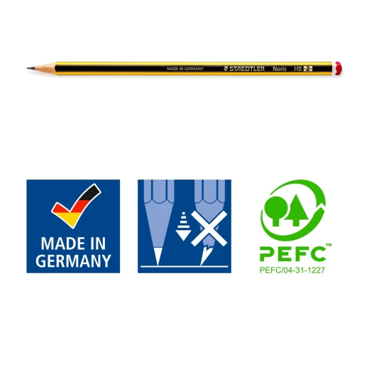 Staedtler Blistercard Containing 2 Graphite Pencils HB, 1 Eraser, 1 Sharpener, 1 Ballpoint Pen and 1 Ruler - Staedtler - Image 5