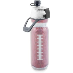 O2COOL Mist N 'Sip Insulated Squeeze Water Bottle, 590 ml, Football