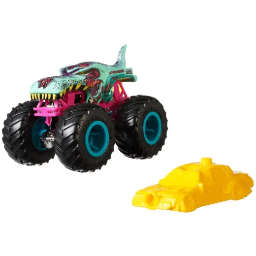 Hot Wheels Monster Trucks Tiger Shark Die Cast Vehicle with Giant Wheels for Kids 1 PCS - Hot Wheels - Image 3