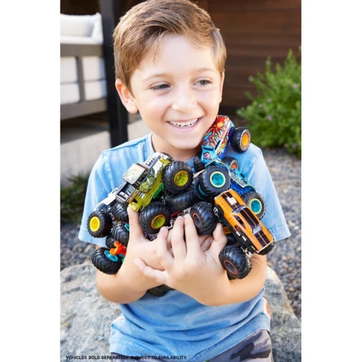 Hot Wheels Monster Trucks Tiger Shark Die Cast Vehicle with Giant Wheels for Kids 1 PCS - Hot Wheels - Image 2
