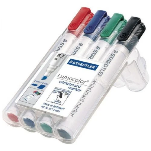 Staedtler Whiteboard Markers Chisel  4 Pack - Staedtler - Image 4