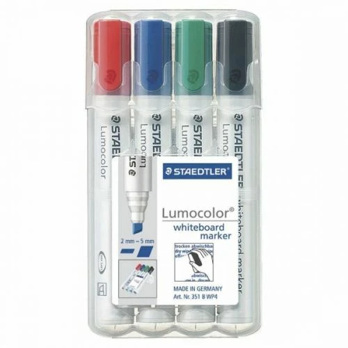 Staedtler Whiteboard Markers Chisel 4 Pack Staedtler Whiteboard Markers Chisel 4 Pack