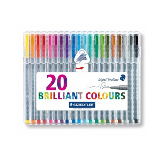 Staedtler Triplus Triangular Fineliner Pen - Pack of 20 Staedtler Triplus Triangular Fineliner Pen - Pack of 20