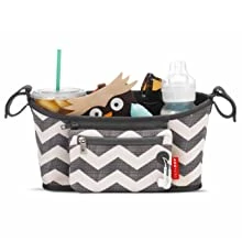 Skip Hop Universal Stroller Organizer: Insulated Beverage and Essentials Stroller Caddy, Chevron - Skip Hop - Image 4