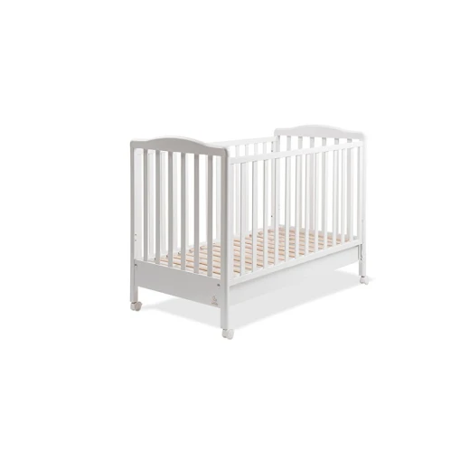 Italbaby Flash Ivory Wooden Cot, White Italbaby Flash Ivory Wooden Cot, White