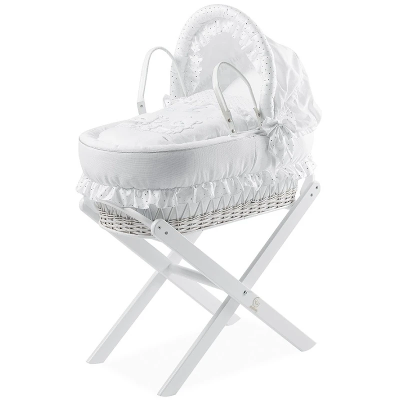 Italbaby Basket Chic Nest Happy Family, White - إيتال بيبي