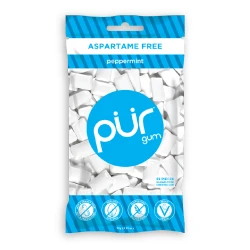 PUR Gum Aspartame-Free Peppermint Gum, 55 Pieces Sugar-Free, Non-GMO, Gluten-Free, Vegan, Made with 100% Xylitol