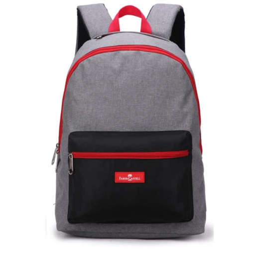 Faber-Castell Energetic Bag 1 Compt Petrol Backpack, Black&Red Faber-Castell Energetic Bag 1 Compt Petrol Backpack, Black&Red