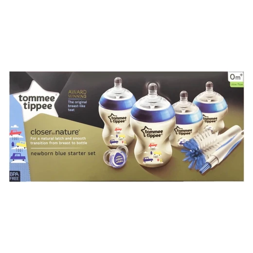 Tommee Tippee Closer To Nature Newborn Bottle Starter Set - Blue - تومي تيبي - Image 3