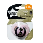 Tommee Tippee Closer To Nature Moda Soother, 6-18 Months, Pink&Back - Tommee Tippee