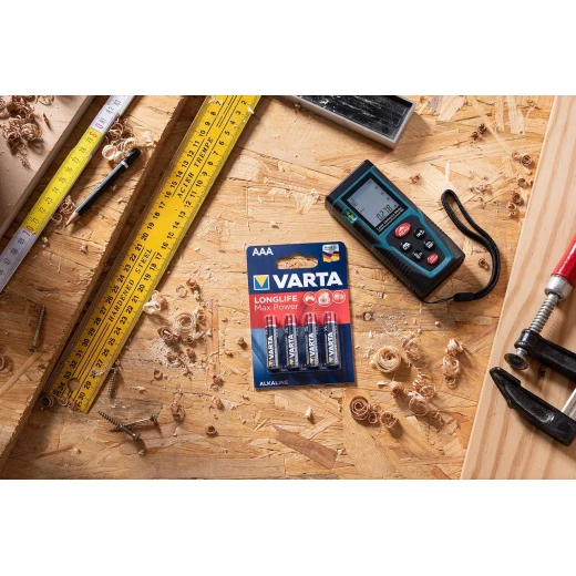 Varta Alkaline Max Tech AAA بطاريات ، 4 عبوات (أزرق / أحمر) - فارتا - Image 4