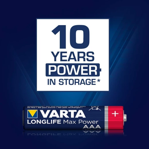 بطاريات Varta Alkaline Max Tech AAA ، قطعتان (أزرق / أحمر) - فارتا - Image 5