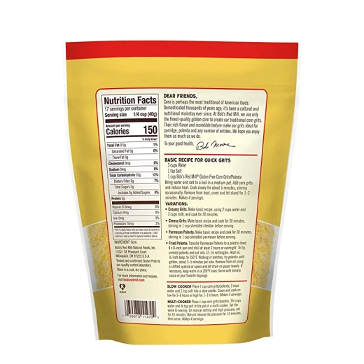 Bob's Red Mill Corn Grits Polenta 680g - بوبز ريد ميل - Image 2