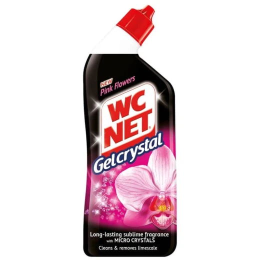 WC NET Crystal gel pink flowers 750ml WC NET Crystal gel pink flowers 750ml