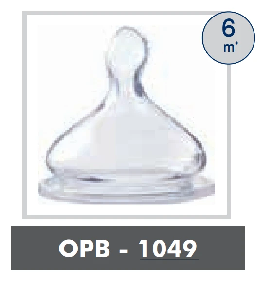 Optimal Wide Neck Orthodontic Silicone Nipple 6+ - Optimal