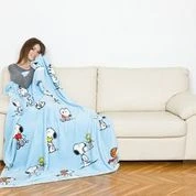 بطانية كانغورو سنوبي من الصوف مع أكمام بطانية مريحة يمكن ارتداؤها 140 × 210 سم صندوق هدايا - كانغرو - Image 2