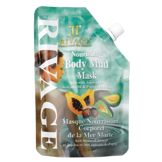 Rivage Nourishing Body Mud Mask with Jojoba, Avocado Oil & Papaya Extract -Pouch 500 ml Rivage Nourishing Body Mud Mask with Jojoba, Avocado Oil & Papaya Extract -Pouch 500 ml