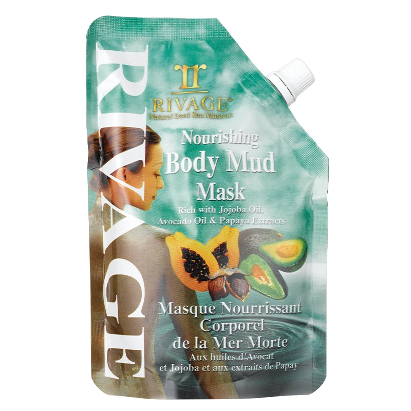 Rivage Nourishing Body Mud Mask with Jojoba, Avocado Oil & Papaya Extract -Pouch 500 ml - Rivage