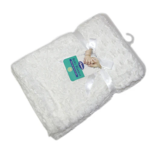 Plush Baby Blanket- White Plush Baby Blanket- White