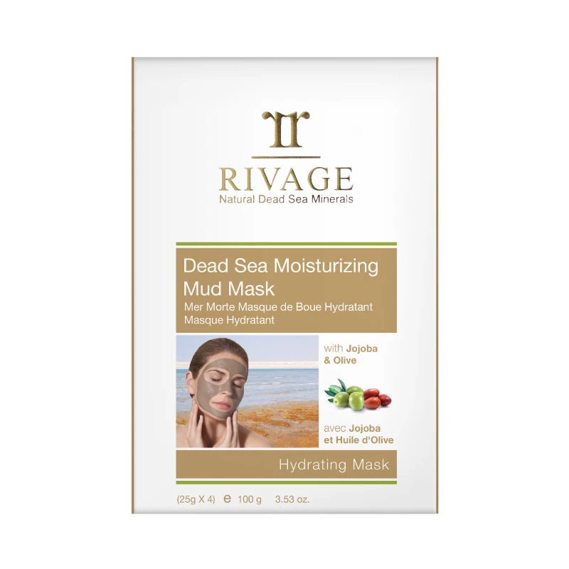 Rivage Dead Sea Moisturizing Mud Mask Sachets, 25 Gram, 4 Sachets - Rivage