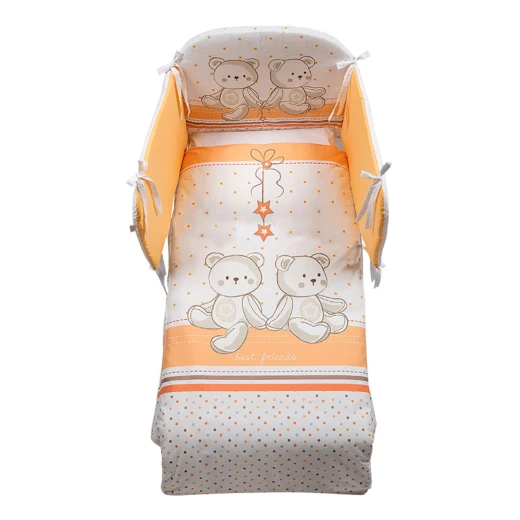 Italbaby 5 Piece Maxi Hello Bedding Set, Orange, One Size
