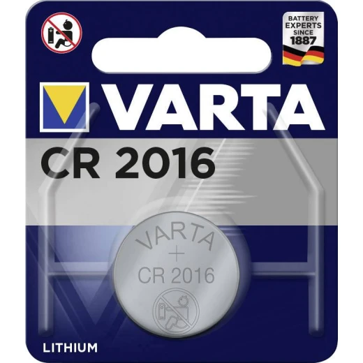 Varta Electronics CR2016 Button cell CR2016 Lithium 87 mAh 3 V 1 pc(s) Varta Electronics CR2016 Button cell CR2016 Lithium 87 mAh 3 V 1 pc(s)
