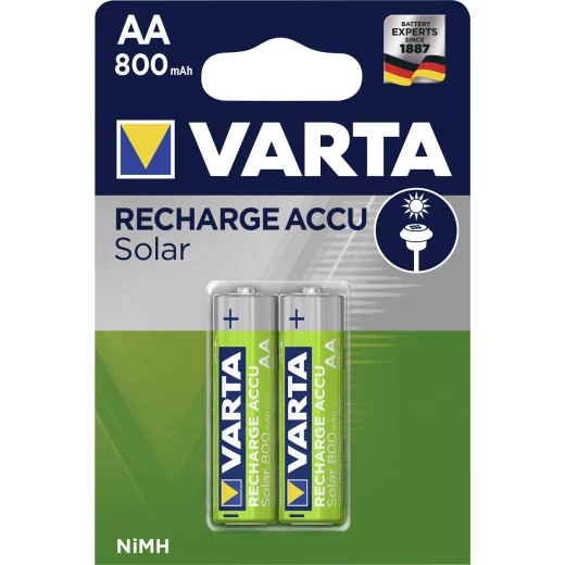 Varta Solar HR06 AA battery (rechargeable) NiMH 800 mAh 1.2 V 2 pc(s) Varta Solar HR06 AA battery (rechargeable) NiMH 800 mAh 1.2 V 2 pc(s)