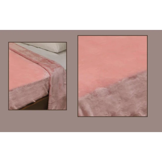 Nova velour blanket doux king rose - Nova Home - Image 2