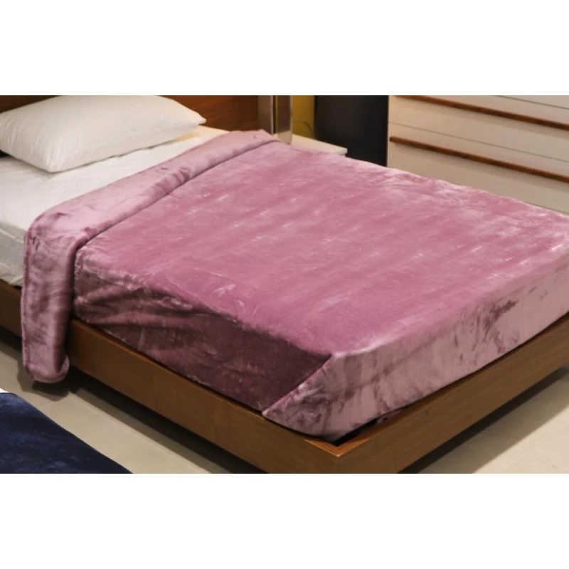 Nova velour blanket doux king purple - Nova Home